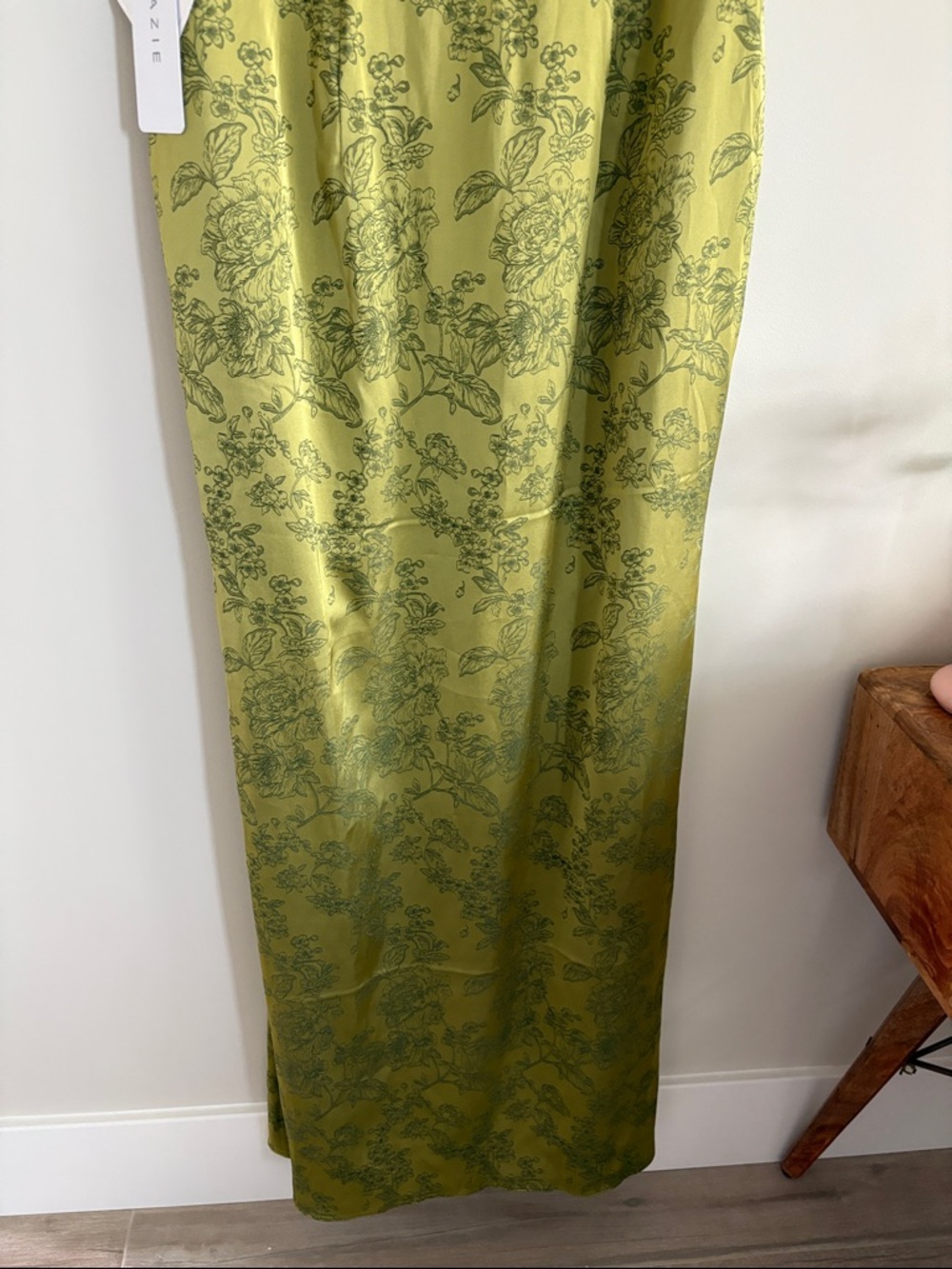 NWT Azazie Leah Moss Navy Gown - Picture 9 of 13